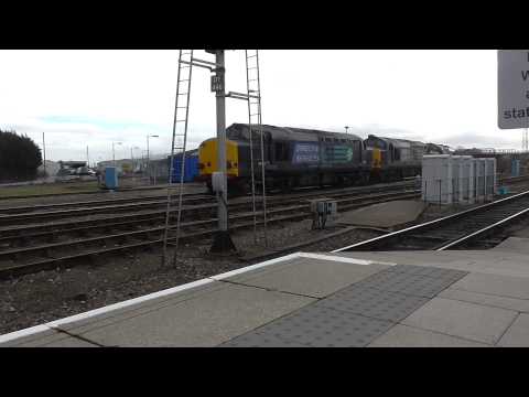 DRS 37682 + 37611 + 37607 depart Derby on 0D02