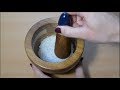 ASMR MORTAR AND PESTLE Grinding Ice Cream Salt