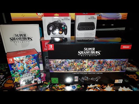 Super Smash Bros Ultimate Limited Edition Uboxing. North American and European Bundles!