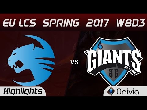 GIA vs ROC Highlights Game 1 EU LCS Spring 2017 W8D3 Giants vs Roccat