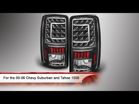 00-06 Chevy Suburban and Tahoe 1500, 2500 Version 2 C Shape LED Tail Lights