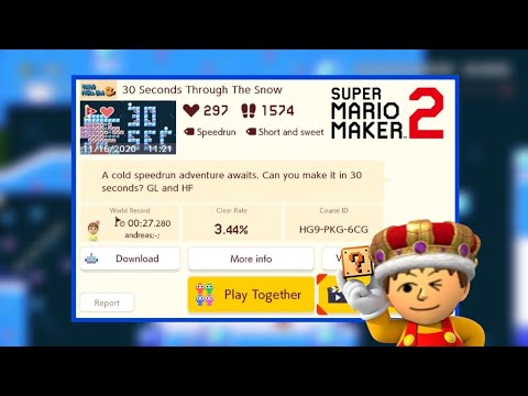 "30 Seconds Through The Snow" By Melvin MM2 [Super Mario Maker 2]