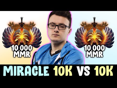 Miracle FIRST 10k game — 10,000 MMR vs 10,000 MMR lane