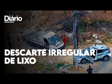 Guarda Municipal flagra caminhão descartando lixo em Fortaleza