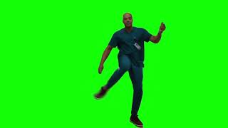 Dr. Turk's celebratory dance — Scrubs 2026 s01e04 green screen