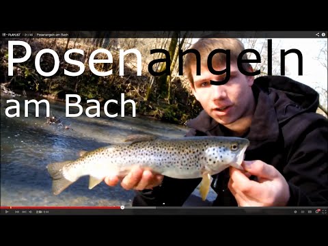 Posenangeln am Bach