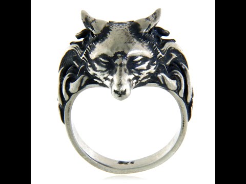 Inel Argint 925 Oxidat Vulpe Fox Head - Simbol al Inteligentei si Agilitatii