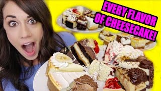Cheesecake Factory CHALLENGE! EATING EVERY SINGLE FLAVOR!