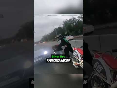 Karen Gets Karma From Biker Bro #shorts
