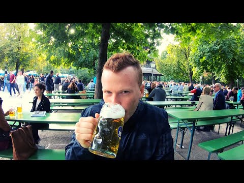 This park has an ICE RIVER and a BIER GARTEN!! | Munich Vlog