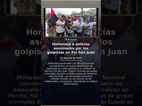 Homenaje a policías asesinados por los golpistas en Río San Juan