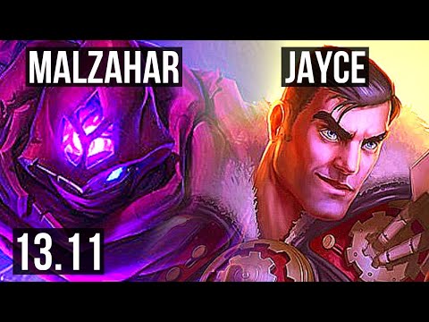 MALZAHAR vs JAYCE (TOP) | 4.2M mastery, 1400+ games, 4/1/1 | KR Master | 13.11