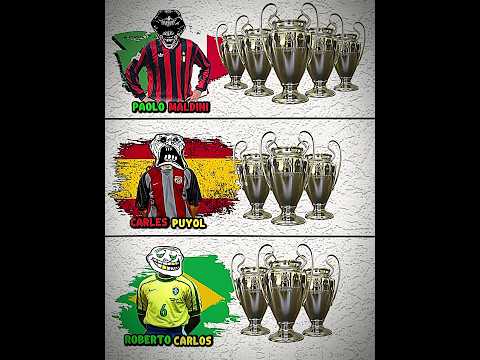 MALDINI VS PUYOL VS ROBERTO CARLOS #football #trophy #shorts