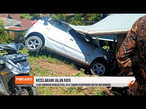Elak Tabrakan dengan Fuso, Ayla Tabrak Pengendara 