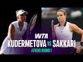 Polina Kudermetova Vs Maria Sakkari 2026 Athens Round 1 WTA Match Highlights