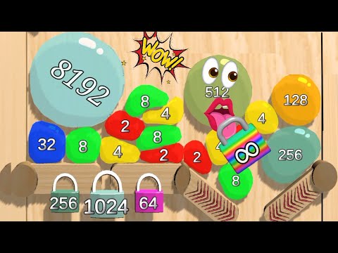 Jejelly 2048 vs jelly merge 3d - jelly 2048 Gameplay walkthrough Android, iOS New Update Levels #4