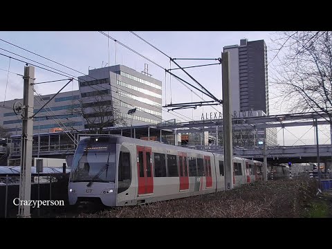 RET metro bij Rotterdam Alexander met Werkzaamheden Nieuw Gebouw