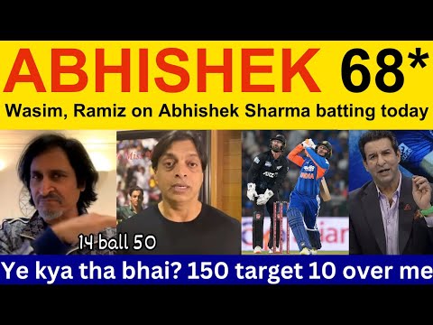 Pak Media Crying on ABHISHEK Sharma batting today vs NZ | Ramiz Speaks, Shoaib Akhtar on Ind vs NZ