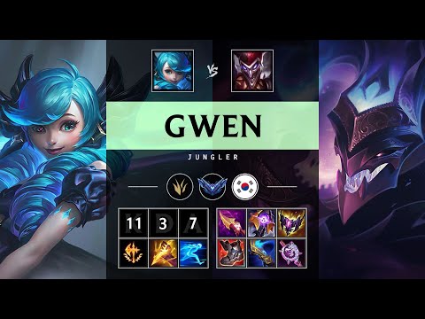 Gwen Jungle vs Shaco - KR Diamond Patch 25.20