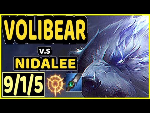 MINERVA (VOLIBEAR) vs NIDALEE - 9/1/5 KDA JUNGLE CHALLENGER GAMEPLAY - BR