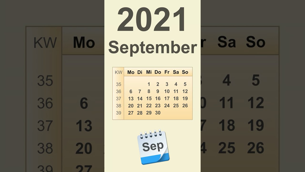 Kalender September 2021