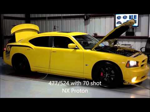 Nitrous Express Proton system dyno pulls on dodge charger SRT8 superbee