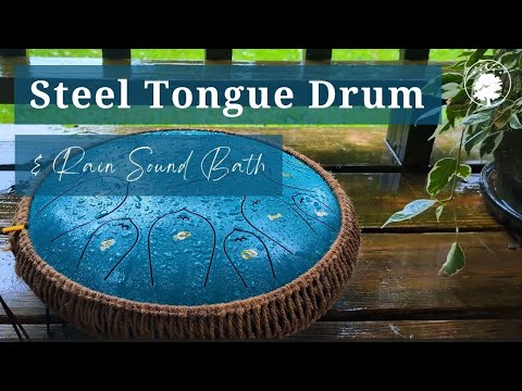 Steel Tongue Drum & Rain for Meditation | A Peaceful Escape to Still the Mind