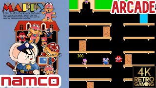 Mappy Arcade ( Namco 1983 ) 4k Gameplay