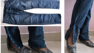 🔥🔥🔥 Purani Jeans ko de 👍 Naya look very 👌🏼👌🏼easy and attractive old jeans diy