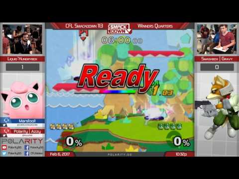 CFL Smackdown 113 Melee - Liquid`Hungrybox (Puff) vs Smashbox | Gravy (Fox) - Winners Quarters