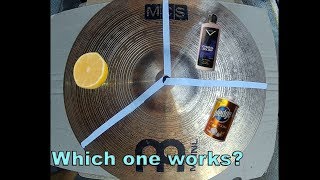 Video thumbnail for Cleaning My Cymbal With Lemon, Vater Cymbal Polish, Pledge Metal Polish by Kris K.L. Ricare