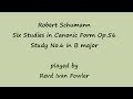 Robert Schumann - Study in B major, Op.56 No.6