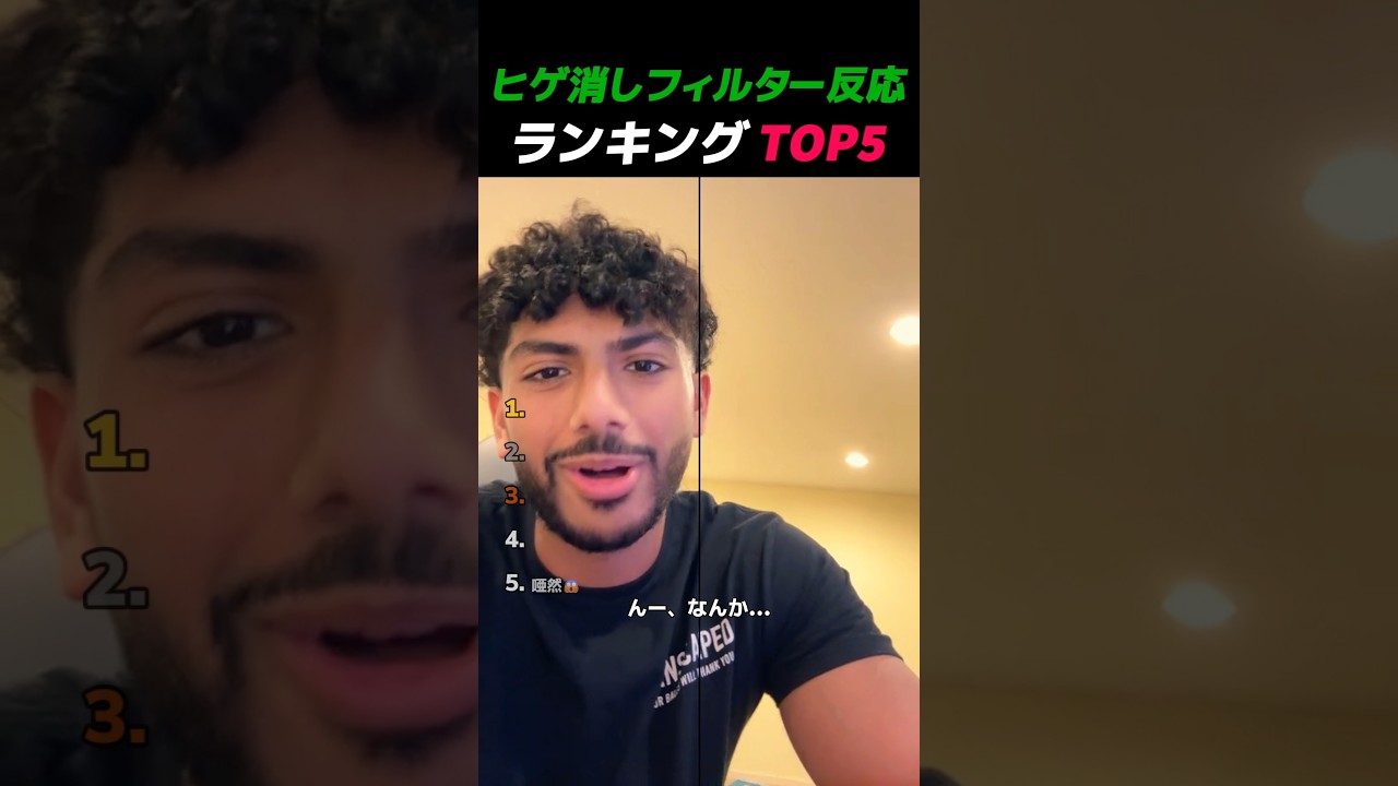 ヒゲ消しフィルター反応ランキング