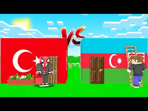 TÜRKİYE EV VS AZERBAYCAN EV! 🇹🇷 🇦🇿 - Minecraft