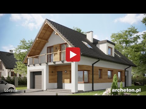 Projekt domu Lorena - archeton.pl - z użytkowym poddaszem 172,1 m2