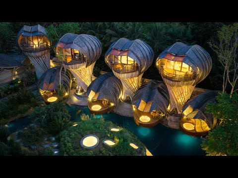Ulaman Eco Luxury Resort Bali, Futuristisches Hotel im Avatar-Stil | 4K-Rundgang und Vlog