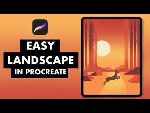Easy Lansdcape Painting In Procreate  | UYES