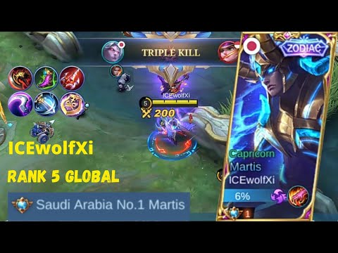 SUPREME MARTIS AGRESSIVE GAMEPLAY❗|GAMEPLAY MARTIS TOP GLOBAL BY ICEwolfXi |MOBILE LEGENDS:BANG BANG