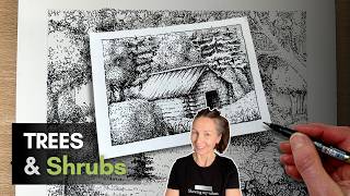 How to Render Trees and Shrubs in Pen and Ink