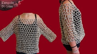 Tutorial maglia traforata all'uncinetto facilissima Sand Shine - uncinetto facile passo a passo