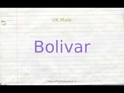 How to pronounce bolivar