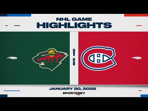 NHL Highlights | Wild vs. Canadiens - January 20, 2026