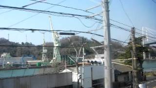 preview picture of video 'JR山陽本線　東尾道駅→尾道駅　車窓（海側）'