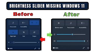 How to Fix Missing Screen Brightness Slider Option in Windows 11
