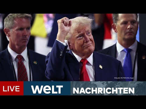 JUBEL FÜR TRUMP: Verletzter Ex-Präsident lässt sich auf Republikaner-Parteitag feiern | Livestream