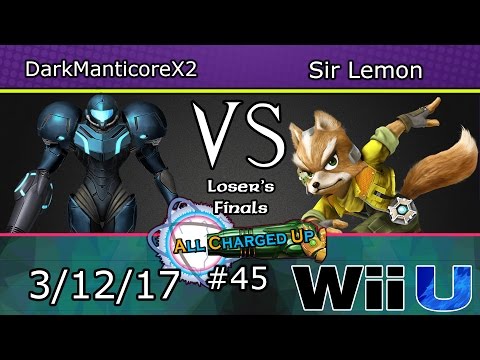 All Charged Up Weekly #45 Loser's Finals - DarkManticoreX2 (Samus) vs Sir Lemon (Fox, Lucas, Cloud)