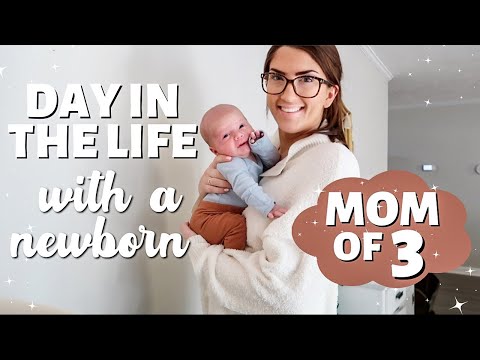 Day in the Life of a Mom with a Newborn ALONE | DITL Stay at Home Mom of 3 | Newborn Routine