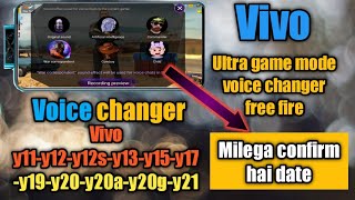 Free fire voice changer|Vivo y11-y12-y12s-y13-y15-y17-y19-y20-y20a-y20g-y21 voice changer Vivo
