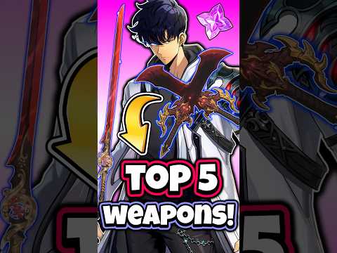 JINWOO TOP 5 BEST WEAPONS! [Solo Leveling: Arise] #sololevelingarise #newcode #sololeveling
