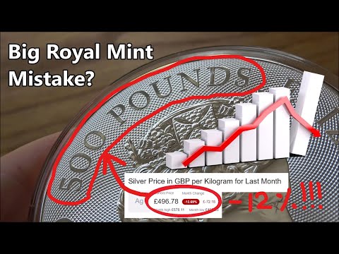 BIG Silver Price Drop Makes This £500 Coin Worth MORE As CASH Than SILVER! | Big Royal Mint Mistake?